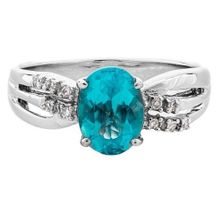 1.38ct Apatit Ring 18K Weissgold