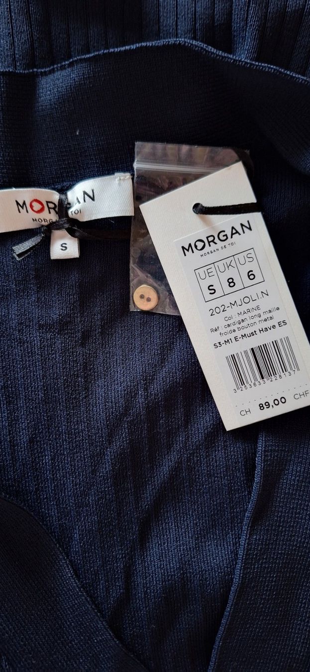 Morgan Giacche: Morgan, cardigan en maille – Nuovo e nell'imballaggio originale da Lussery-Villars venduto da pousinete02 2