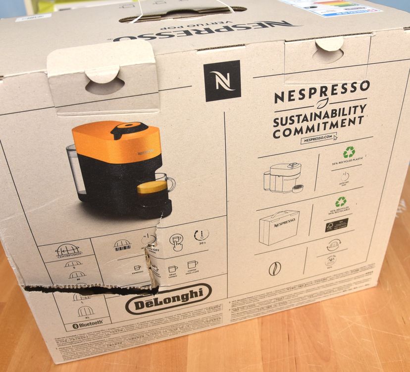 DeLonghi Kaffeemaschine Nespresso Vertuo Pop Mango Yellow Kaufen auf