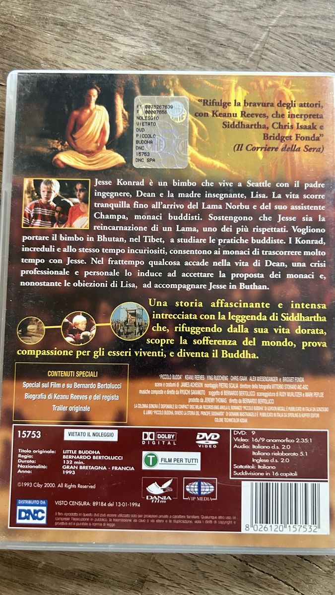 Tutti i DVDs: Little Buddha DVD - Bernardo Bertolucci, Keanu Reeves – Usato da Lugano venduto da bad_2t9b 1
