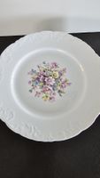 8 elegante SPAL Porzellan Teller mit Blumenmotiv | Portugal