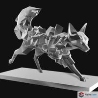 Hunting Fox Sculpture - 3D Printed