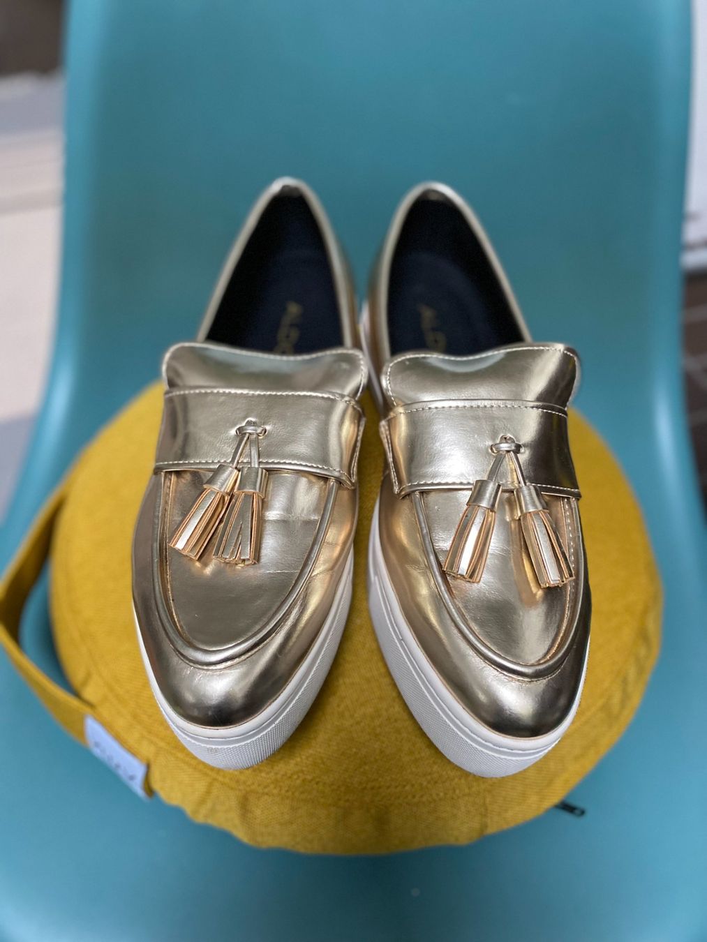 Aldo Scarpe da donna: Goldige Halb-/Plateauschuhe Gr 41 – Usato da Thalwil venduto da Alice015