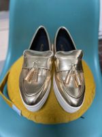 Goldige Halb-/Plateauschuhe Gr 41