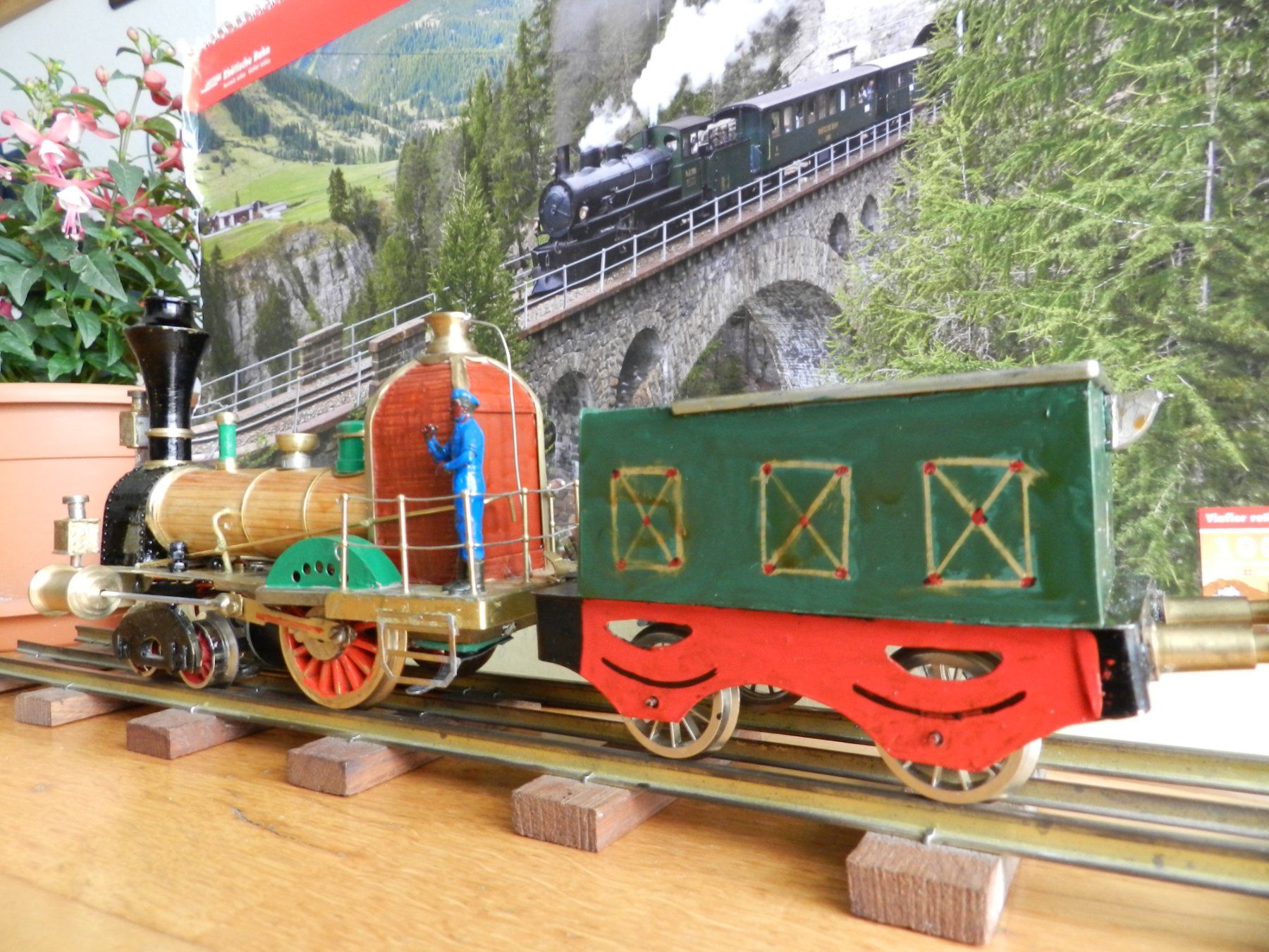 Modelleisenbahnen: Spanisch-Brötli-Bahn 14Volt Messing  Spur1sehr selten – Gebraucht aus Steinach von Silva141 4