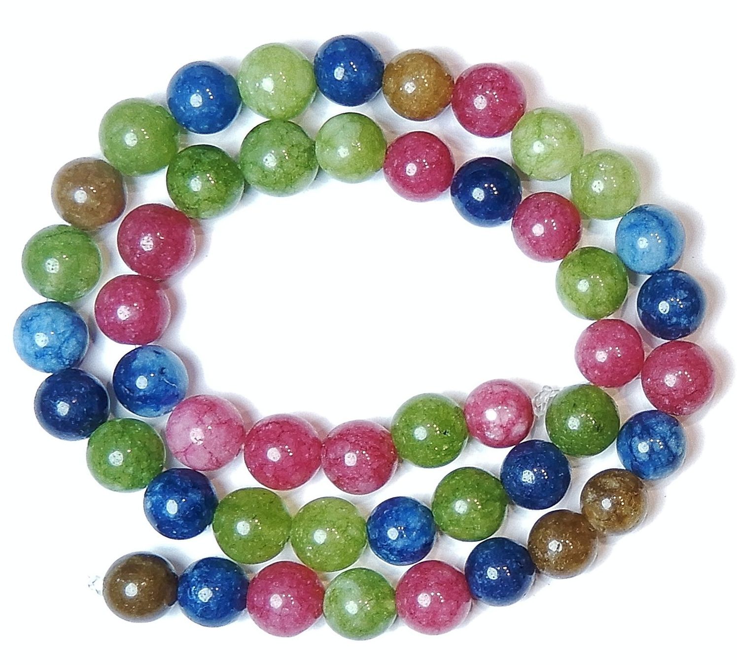 Ketten: 1 Strang echte multicolor Achat Perlen 8 mm – Neu (gemäss Beschreibung) aus Müllheim Dorf von GUENI01