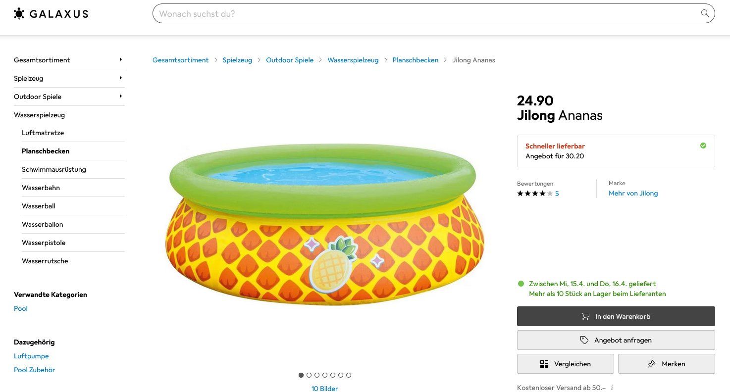 Piscine: Kinderpool Ananas / Planschbecken / 1.5m – Nuovo e nell'imballaggio originale da Oensingen venduto da Liquidations-Shop 9