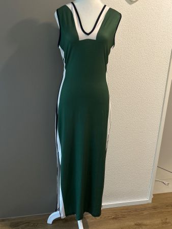 Damen Sommerkleid lang grün/weiss Grösse S