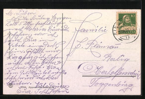 Cartoline postali: Bauern an einer Appenzeller-Sennhütte – Usato da Berlin venduto da bartko-reher 1