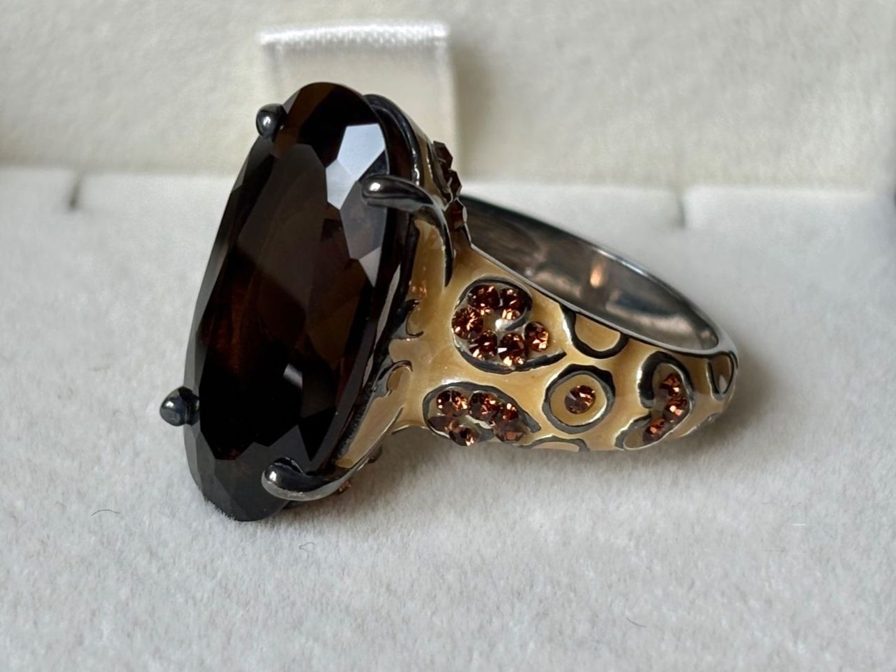 Anelli: Rauchquarz Ring, Silber 925, Gr. 57, NEU – Nuovo (secondo la descrizione) da Brugg AG venduto da lau_9rvy 4