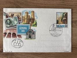 Enveloppe Premier Jour GENOVA 88 San Marino 1968