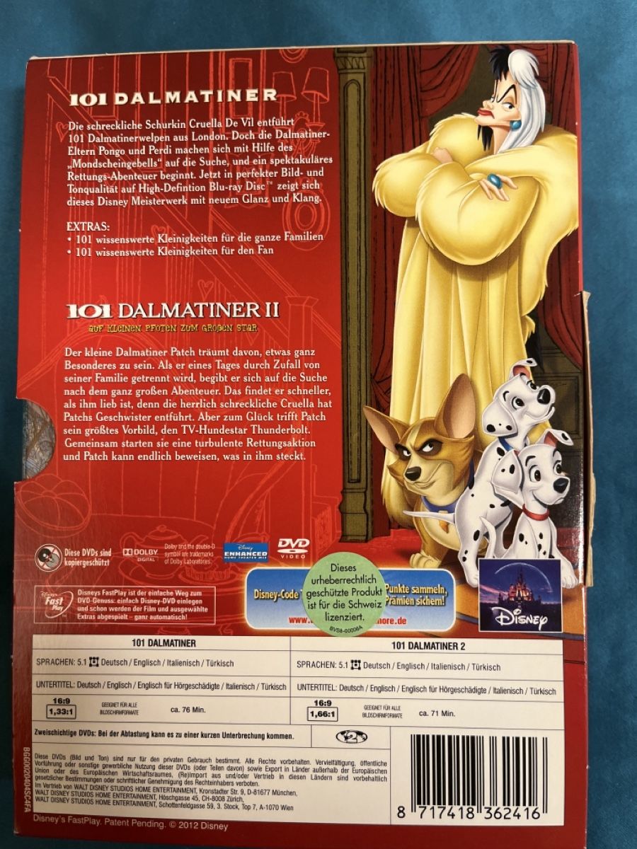 Tutti i DVDs: 101 Dalmatiners 1+2 – Usato da Haslen AI venduto da GOLD73 1