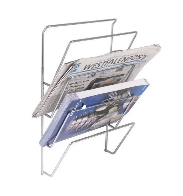 Étagères: Wand-Zeitungshalter verchromt, 4 Fächer – Neuf (Voir description) à Spreitenbach par ric_hyq6 4