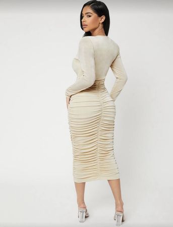 Elegantes, cremefarbiges Kleid, Grösse L, NEU