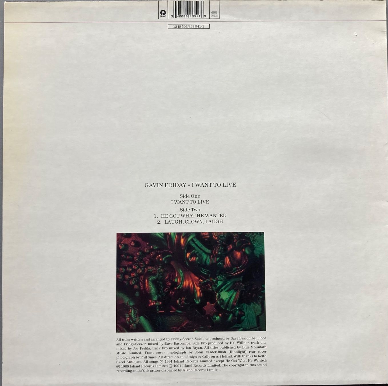 Dischi in vinile: GAVIN FRIDAY - I WANT TO LIVE – Usato da Poliez-Pittet venduto da Newtown-Records 1