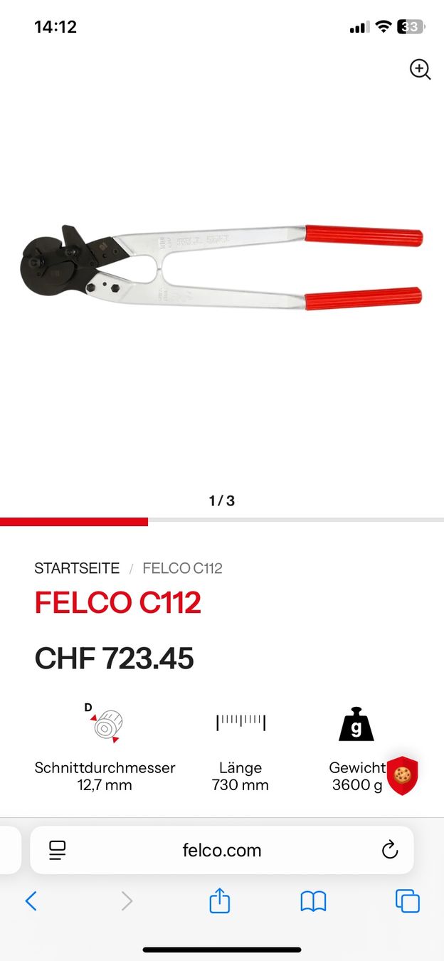 Felco Alle Werkzeuge: Felco C112 Drahtzange – Gebraucht aus Merligen von shalimar64 4