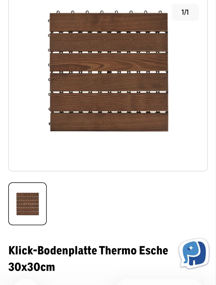 Bodenbeläge: Klick-Bodenplatte Thermo Esche 30x30 – Gebraucht aus Zürich von Peban1 7
