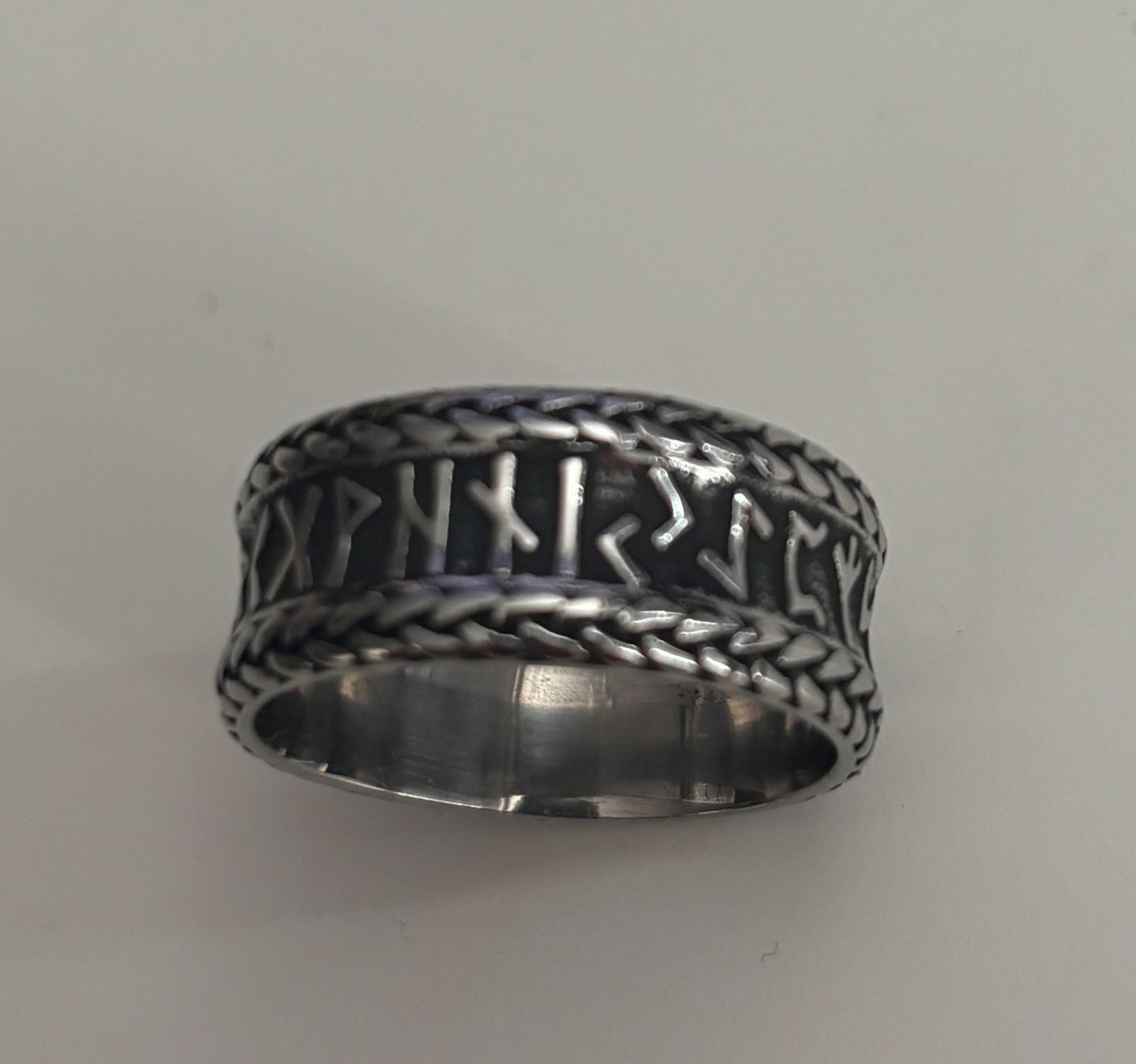 Anelli: Stahl Ring Runen Wikinger Vikings US Grösse 10 – Nuovo (secondo la descrizione) da Egg b. Zürich venduto da superman1975 2