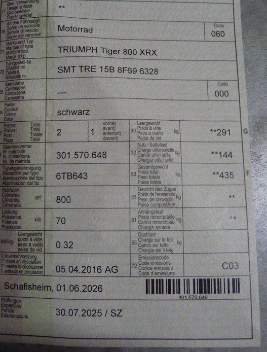 Triumph Touring: TRIUMPH Tiger 800 XRT – Neuf (Voir description) à Frick par Surfer54 4