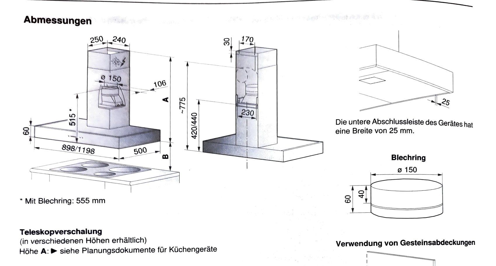 V-Zug Dampfabzug: Dampfabzug – Neu (gemäss Beschreibung) aus Oeschgen von  2