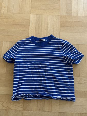 COS T-Shirt blau weiss gestreift Grösse M gebraucht