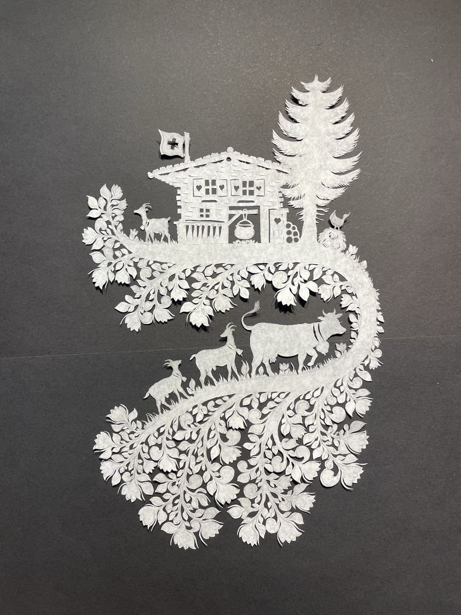 Grafiken & Lithographien: Scherenschnitt von Anita Buri – Neu (gemäss Beschreibung) aus Konolfingen von Bern-75 9