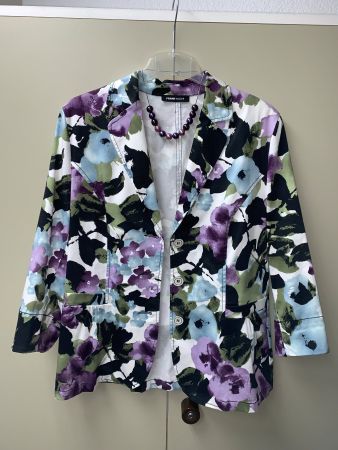 Blazer Jacke Blumenprint, Grösse 40, neuwertiger Zustand