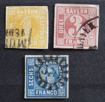 Bayern MNr. 8-10 gestempelt