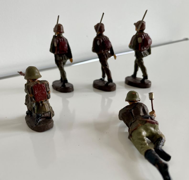 5x Spielzeugfiguren Elastolin Wehrmacht Germany WWII 5