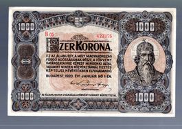 Ungarn 1000 korona TOP grading AU
