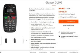 Unbnutztes, neues Seniorenhandy  Gigaset 695