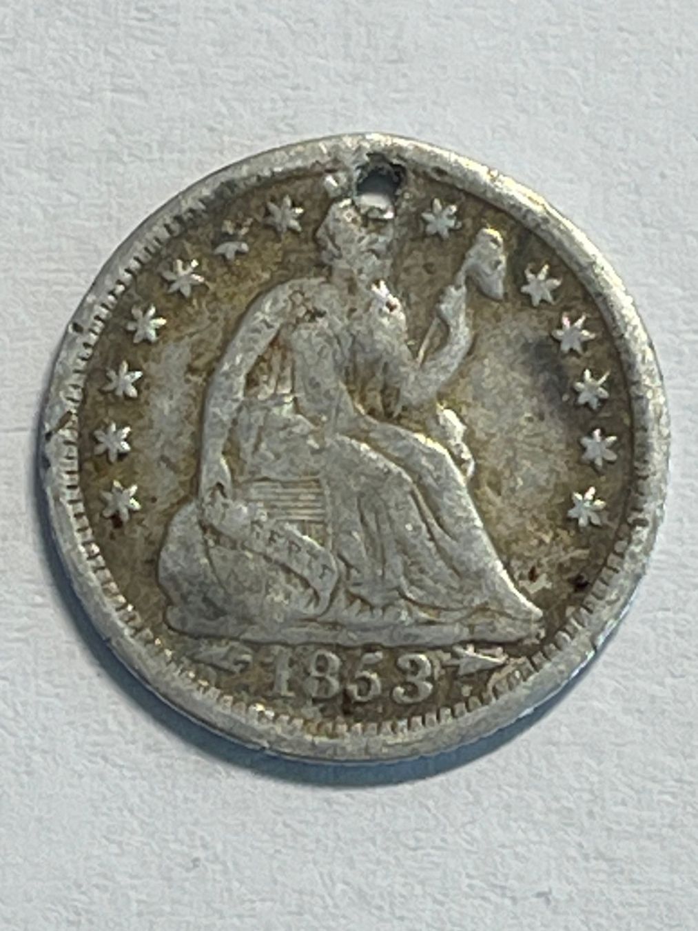 Tutti le monete: (69) Half Dime 1853 USA – Usato da Aesch BL venduto da masmusgo