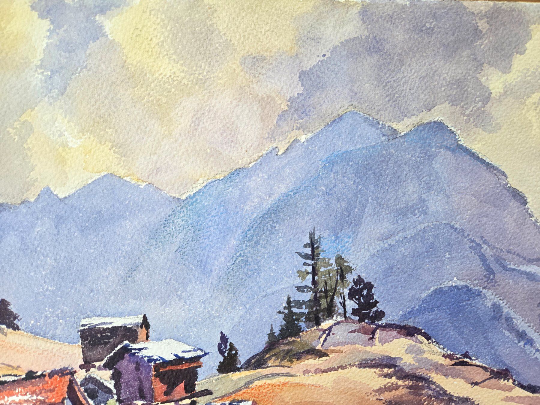 Dipinti: Aquarell Ferdinand Meyer-Streiff Zermatt VS 1948 – Usato da Rheinfelden venduto da Badelus 7