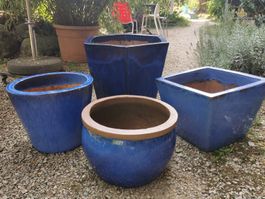 Tontöpfe (4 Stück) für Deinen Balkon/Garten