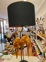 Golden Parrot Trio Lampe goldig mit Papageien (3x Papagei )