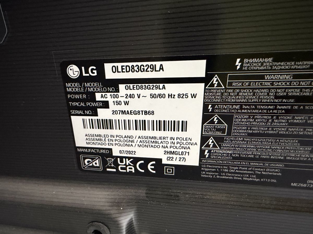 LG Appareils TV: LG 83 pouces - OLED8329LA - neuf – Neuf (Voir description) à Genève par ale_ng8v 5