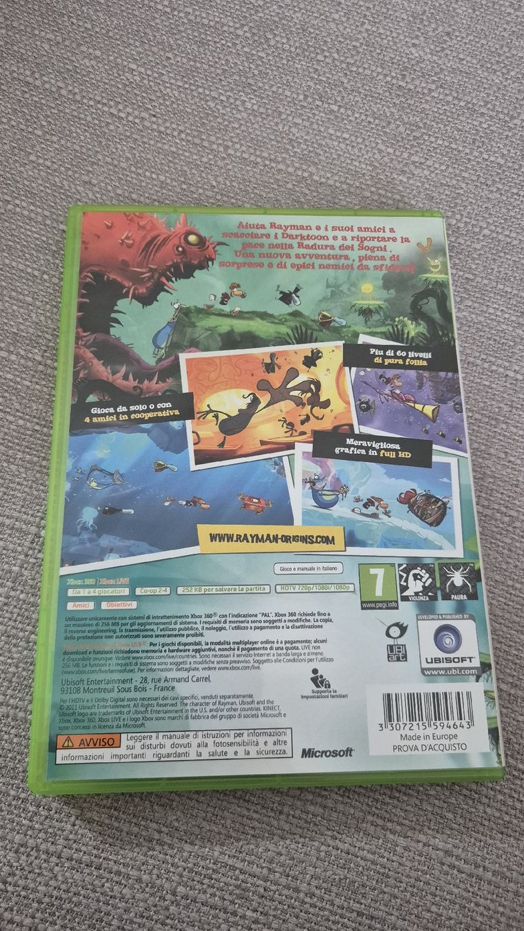 Microsoft Giochi: Rayman Origins - Xbox 360 – Usato da Locarno venduto da Johnnys_Retro_Shop 1