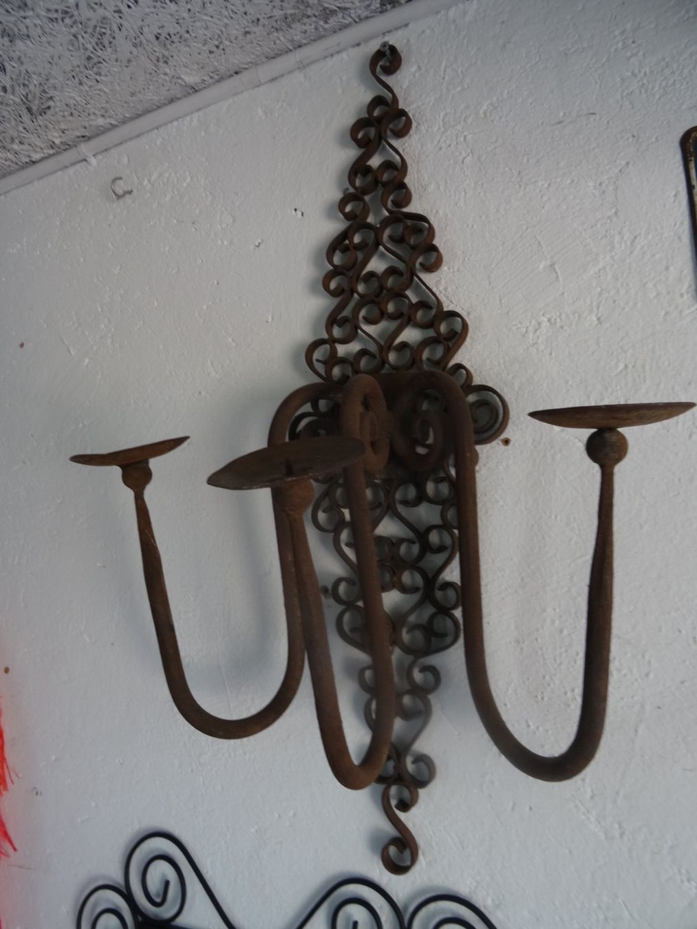 Portacandele: Rustikaler Kerzenhalter Wanddeko Eisen im Barockstil – Usato da Ehrendingen venduto da CHMEX 5