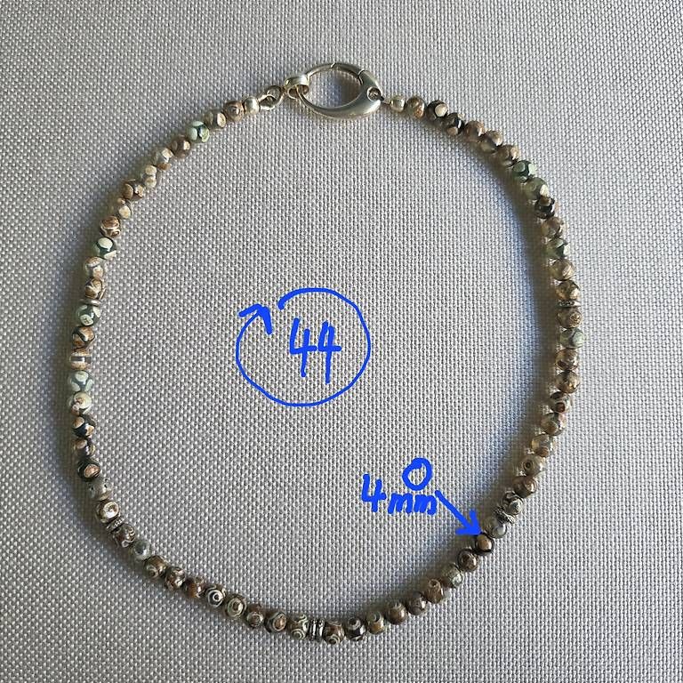 Ketten: Collier en véritable Agate Tibétain, envoi compris  – Gebraucht aus Orbe von Adaline.64