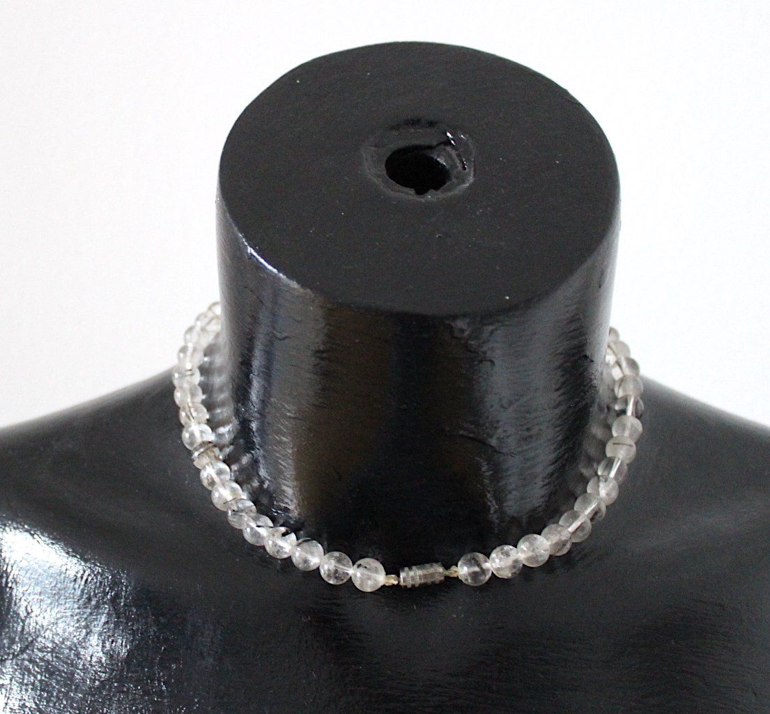 Catenine: Turmalinquarz-Halskette ca. 19 cm, Perlen 8 mm – Usato da Locarno venduto da madame-tus-sauds 1