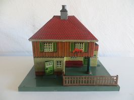 Bing Spur 0: Vorstadt-Bahnhof, Blech, schön erhalten, o. OVP