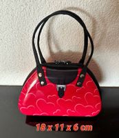 Handtasche rot schwarz, Kindertasche /  Schminkkoffer