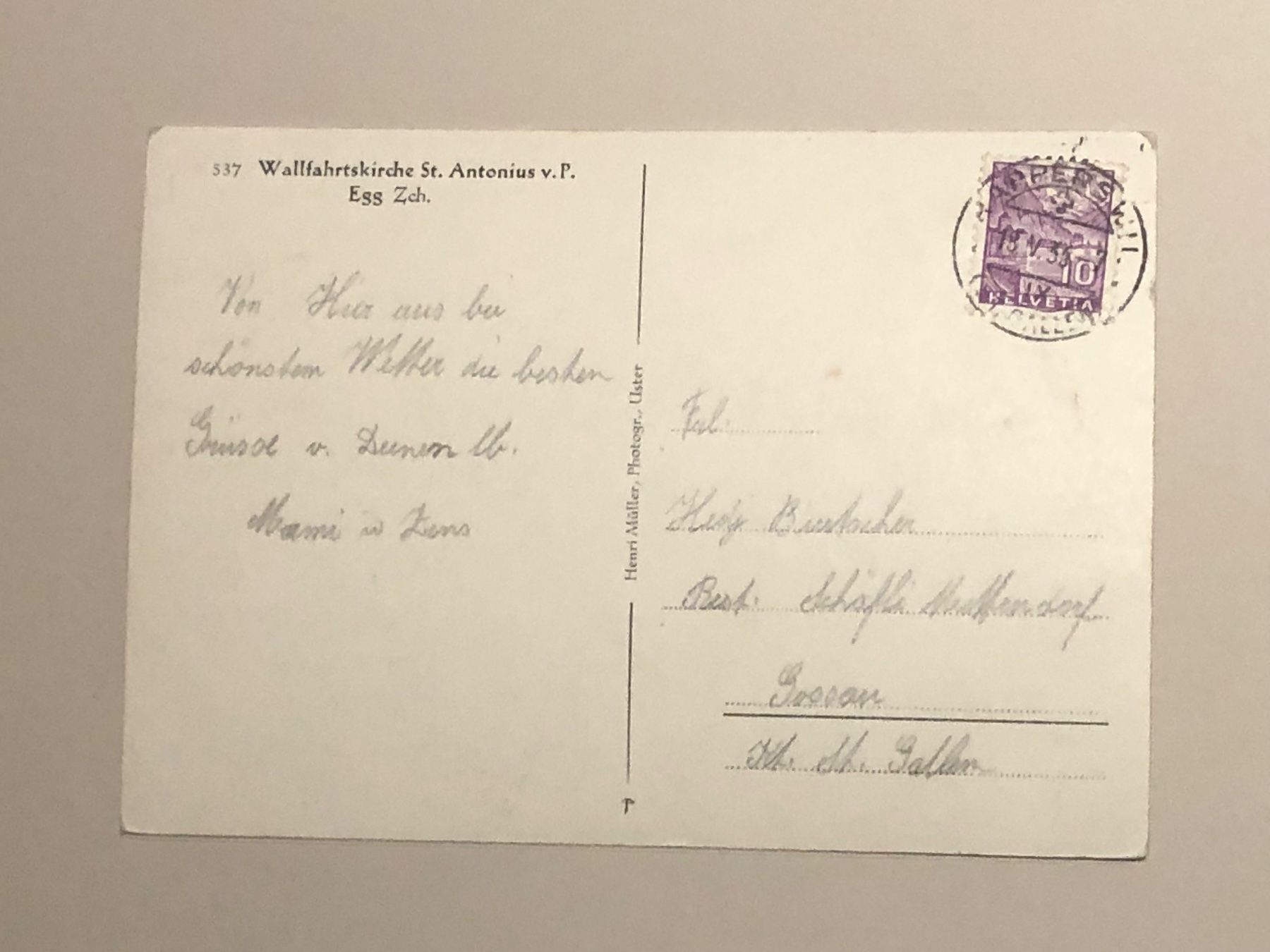 Cartoline postali: uralte Ansichtskarten EGG ZH – Usato da Lufingen venduto da Rac0 3