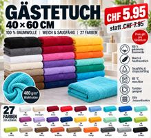 Gästetuch 38 × 60 cm Hochwertiges Walkfrottier in 27 Farben