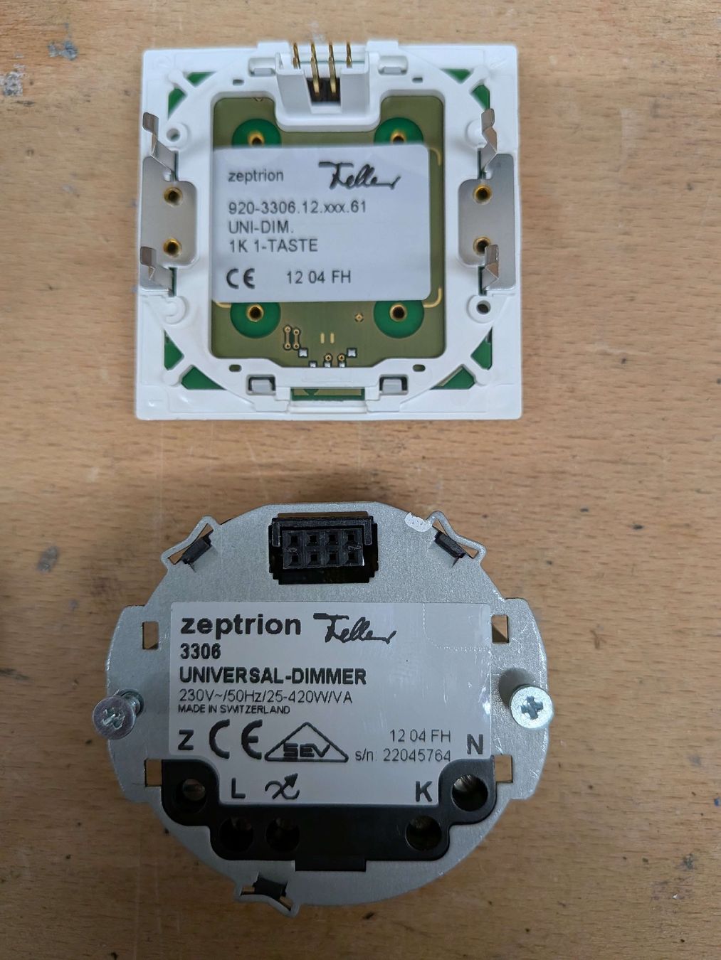 Feller Interruttori: Feller Zeptrion Dimmer Set – Usato da Rheinsulz venduto da reventon_v12 2