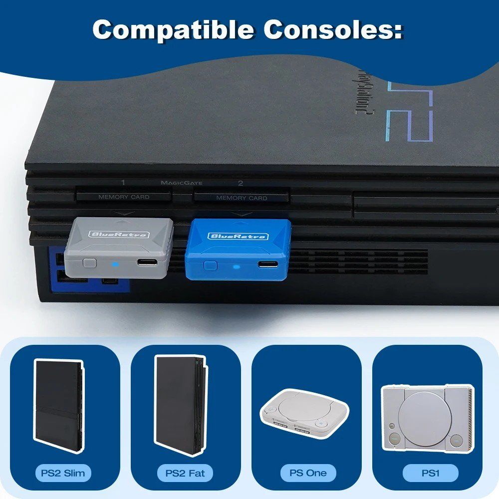 Console: Bluetooth Adapter Empfänger PS1 PS2 kabellos Controller – Nuovo e nell'imballaggio originale da Genève venduto da Promo- 3