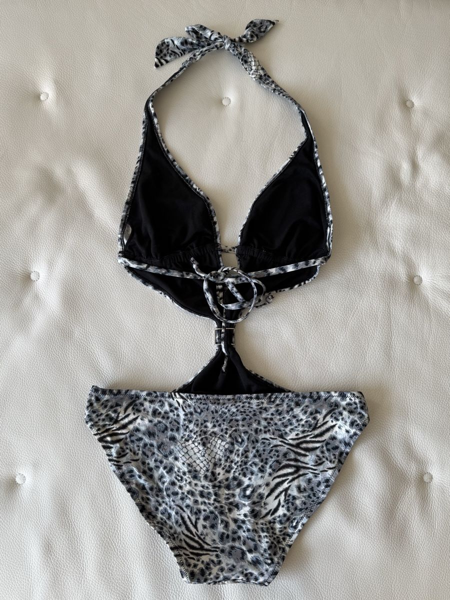 Badekleider & Bikinis: Maillot de bain bleu léopard taille L neuf!  – Neu und originalverpackt aus Cointrin von sacha1981 1