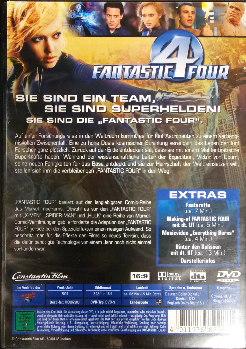 Alle DVDs: Fantastic Four – Gebraucht aus Wahlen b. Laufen von Cg10 1