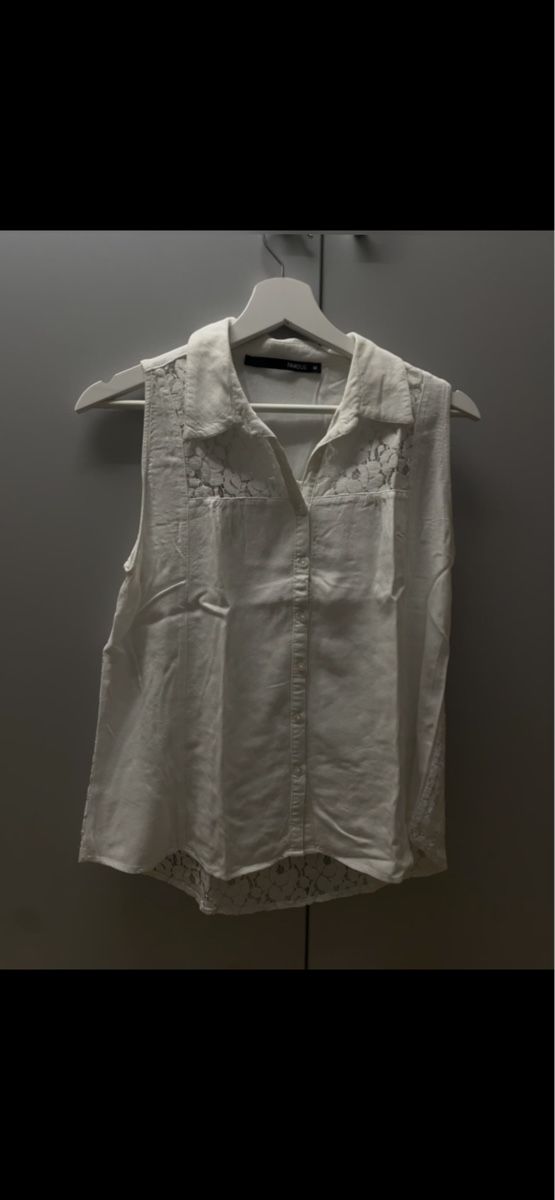 Blusen: White Lace Summer Top - Sleeveless Blouse, Size Medium – Gebraucht aus Birmensdorf ZH von Samantha_07