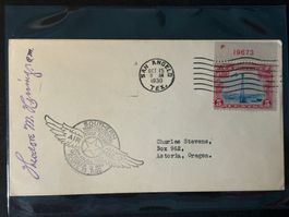 Erstflug 1930 San Angelo Route 33 nach Astoria USA